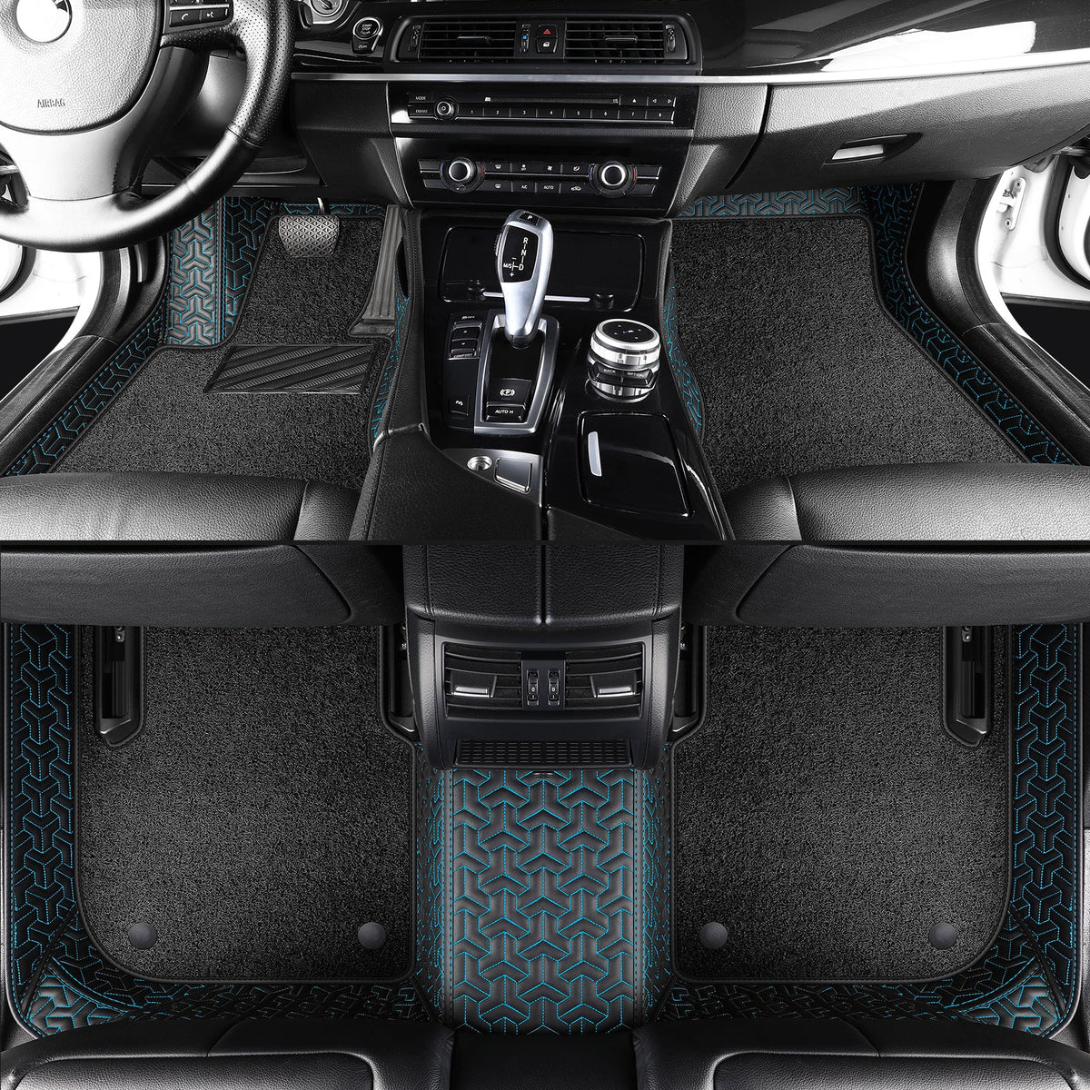 Titanmats Custom Fit Car Floor Mats – Y-Pattern Leather with Loop Pile Carpet | Waterproof Luxury Interior Liners