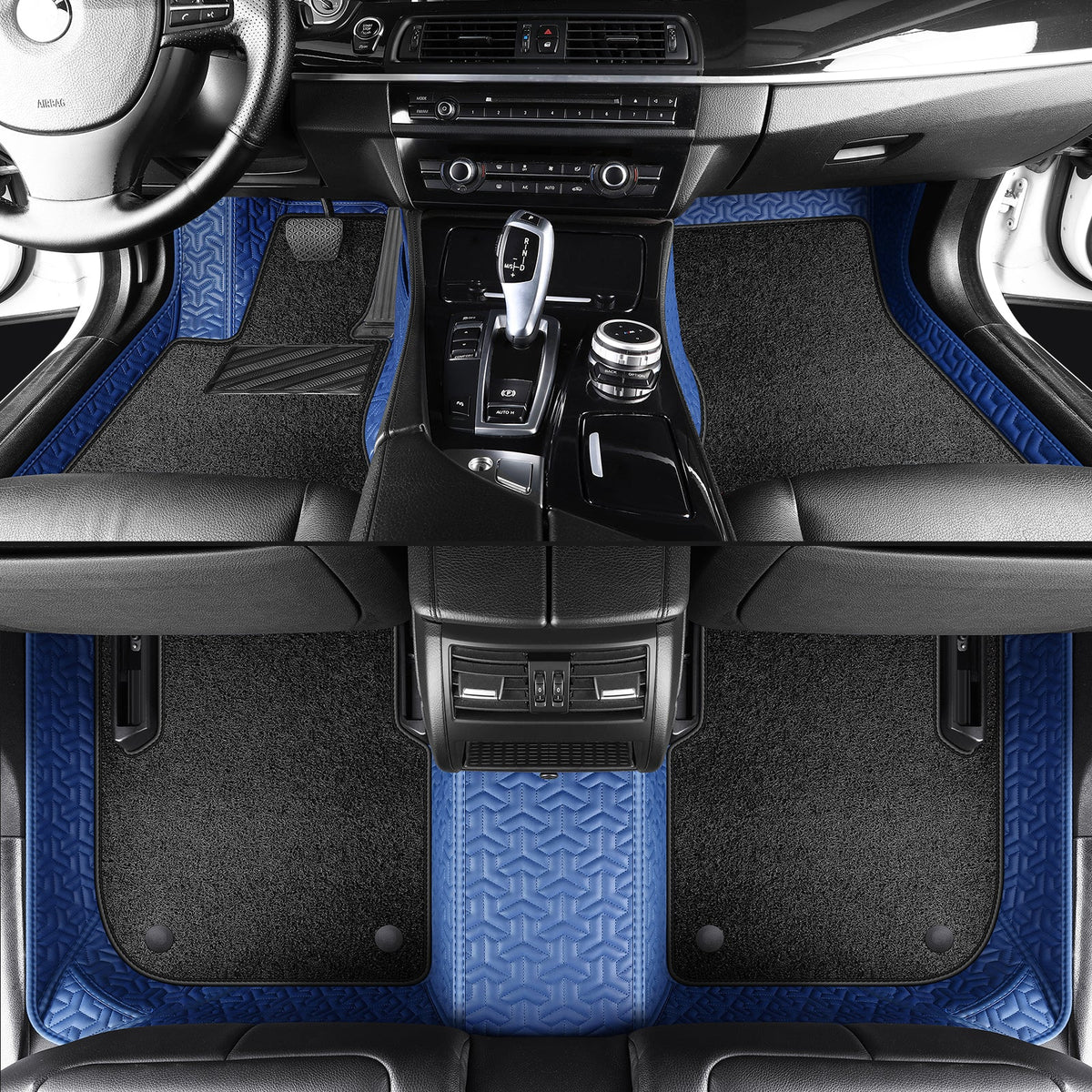 Titanmats Custom Fit Car Floor Mats – Y-Pattern Leather with Loop Pile Carpet | Waterproof Luxury Interior Liners
