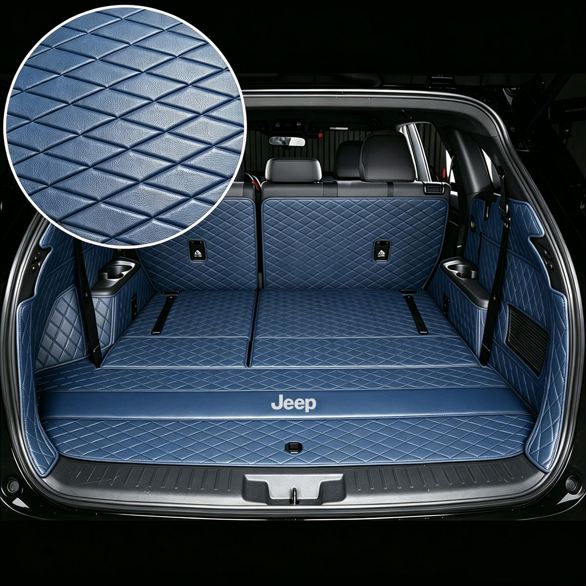 Jeep Cargo Liner – Full Coverage | Trunk + Side Walls + 3rd Row + 2nd Row Seatback | with Logo