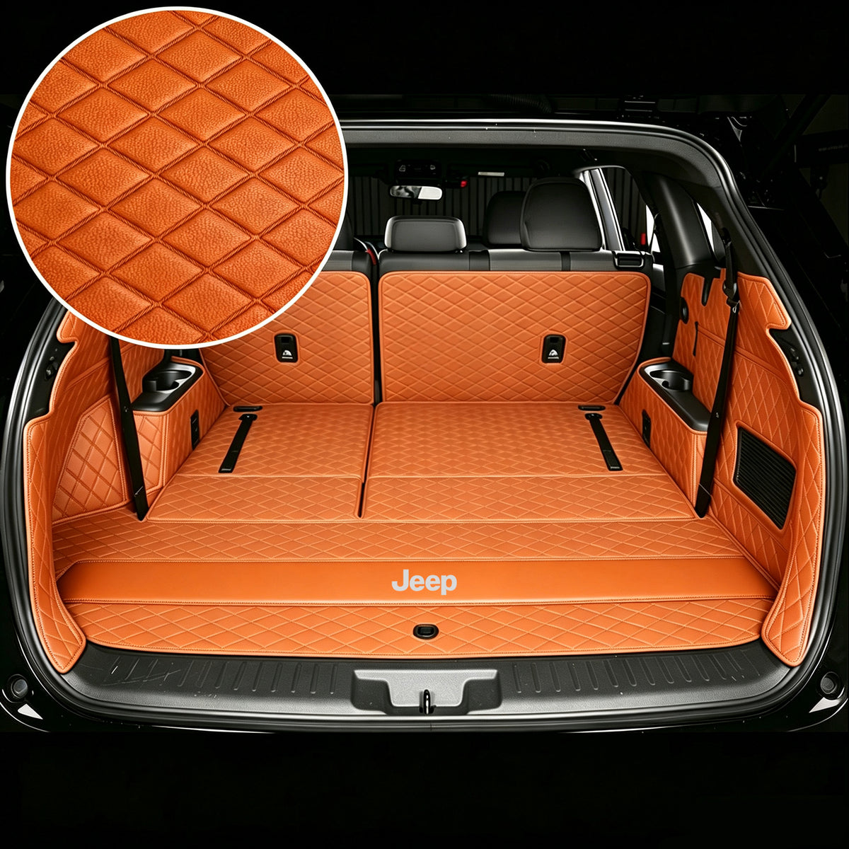 Jeep Cargo Liner – Full Coverage | Trunk + Side Walls + 3rd Row + 2nd Row Seatback | with Logo