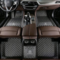 Mercedes-Benz Luxury Diamond Stitching Leather Car Floor Mats – Custom Fit | Waterproof | with Logo