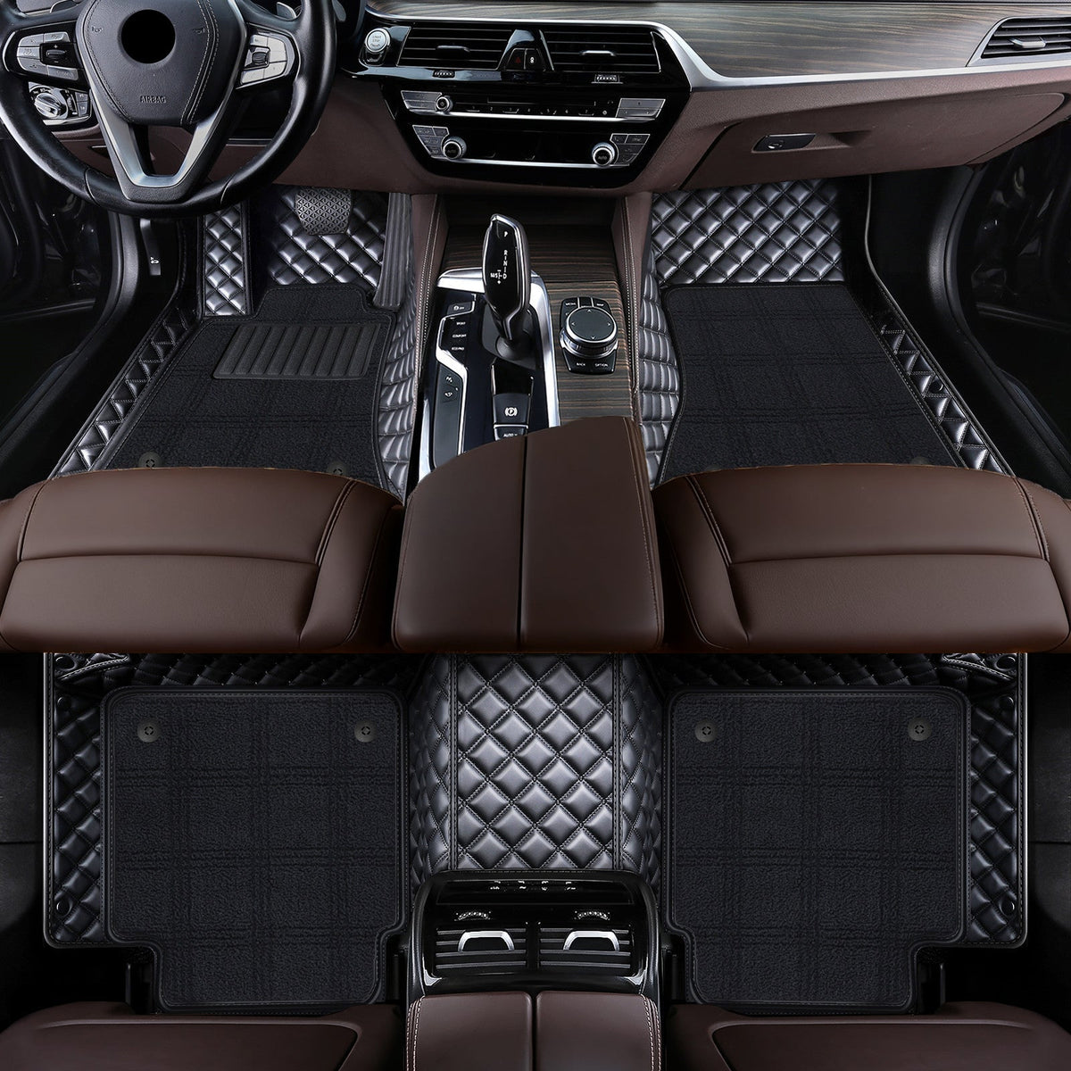 Titanmats Luxury Custom Fit Car Floor Mats – Full Coverage Leather Liners with Premium Carpet Inserts, Waterproof & Stylish Interior Protection