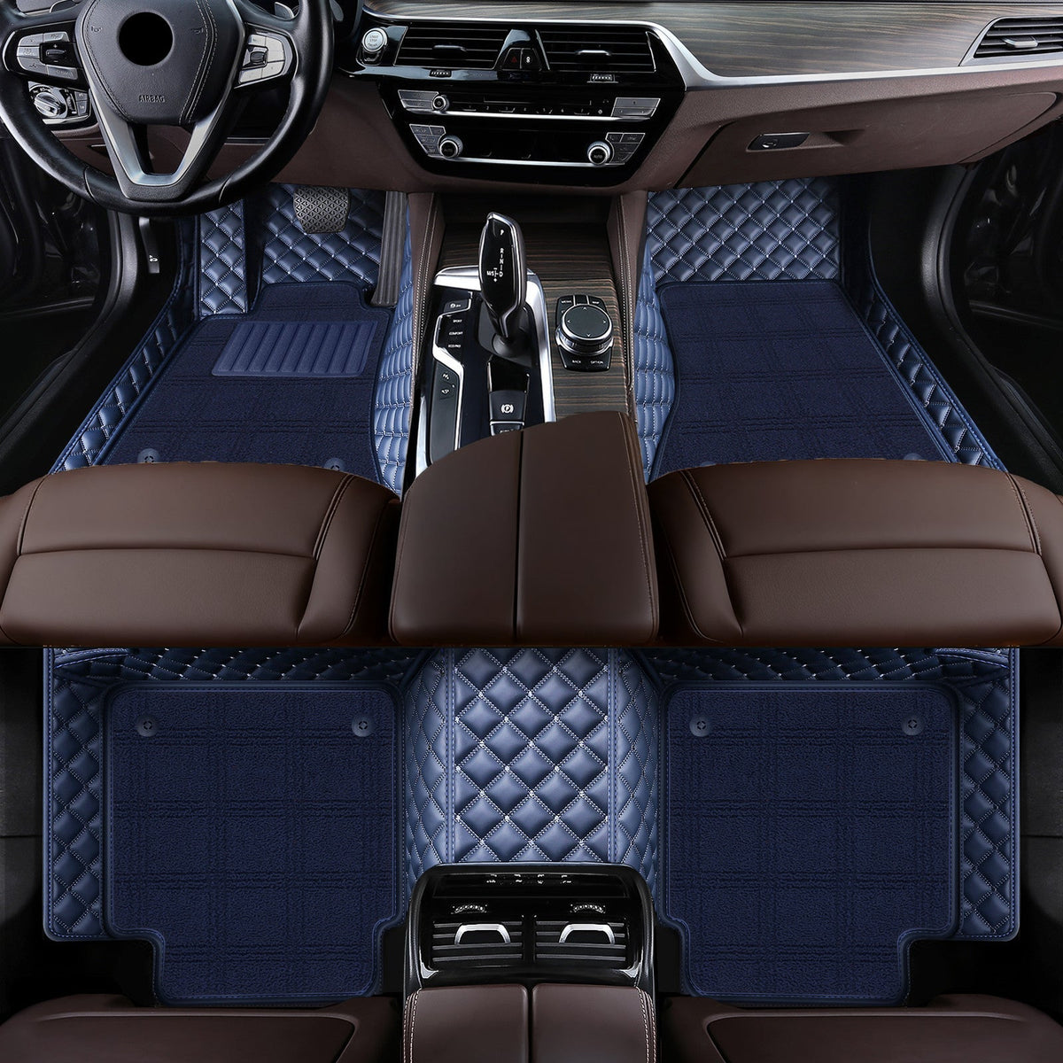 Titanmats Luxury Custom Fit Car Floor Mats – Full Coverage Leather Liners with Premium Carpet Inserts, Waterproof & Stylish Interior Protection