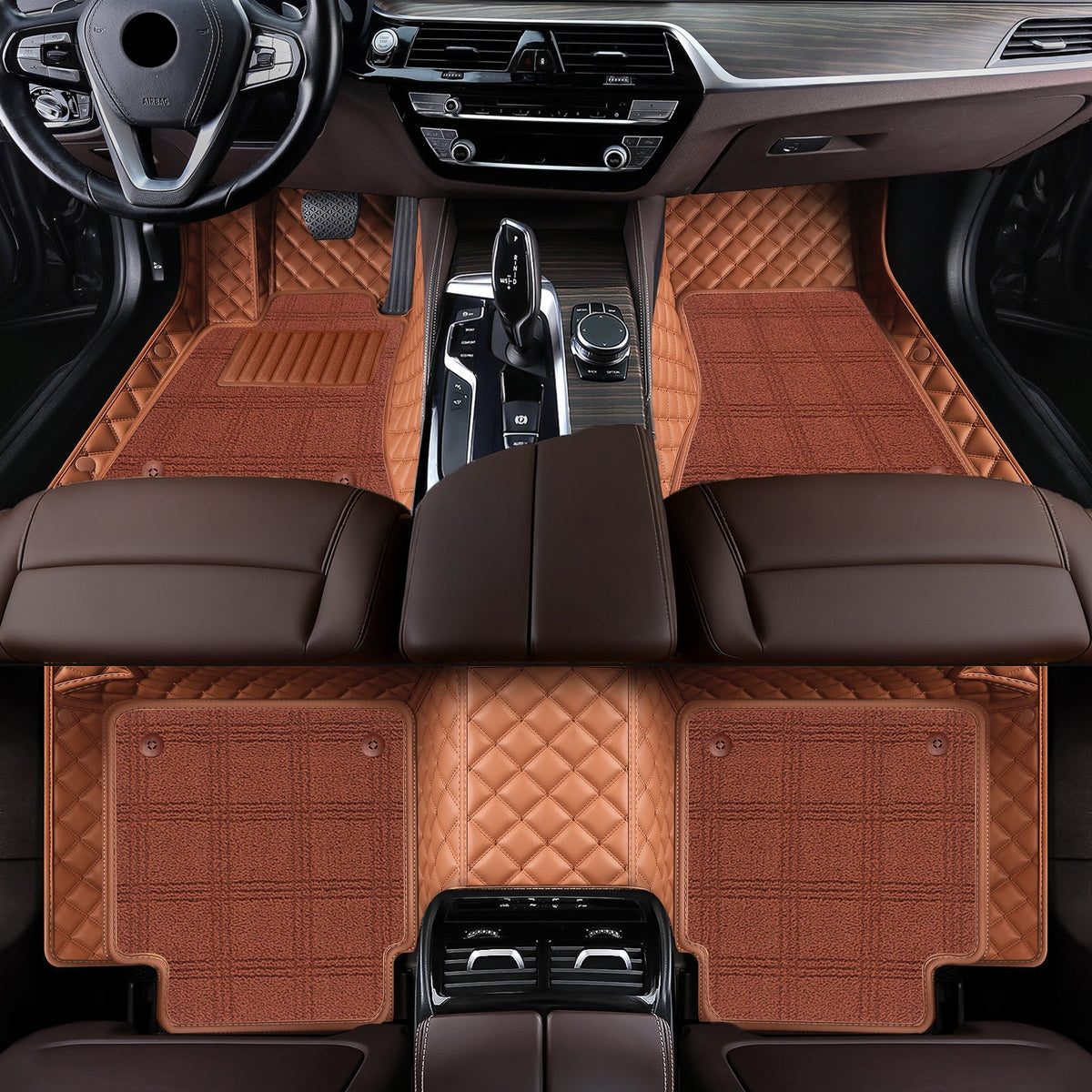 Titanmats Luxury Custom Fit Car Floor Mats – Full Coverage Leather Liners with Premium Carpet Inserts, Waterproof & Stylish Interior Protection
