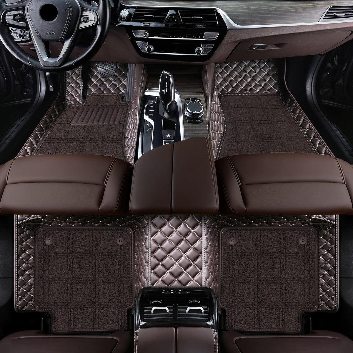 Titanmats Luxury Custom Fit Car Floor Mats – Full Coverage Leather Liners with Premium Carpet Inserts, Waterproof & Stylish Interior Protection