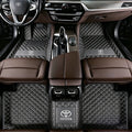 Toyota Luxury Diamond Stitching Leather Car Floor Mats – Custom Fit | Waterproof | with Logo