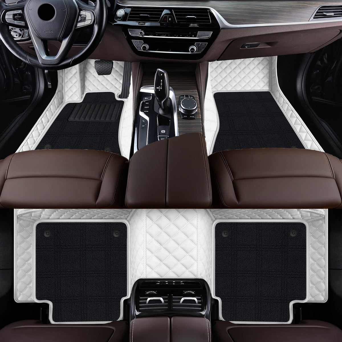 Titanmats Luxury Custom Fit Car Floor Mats – Full Coverage Leather Liners with Premium Carpet Inserts, Waterproof & Stylish Interior Protection